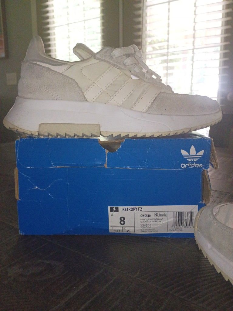 Male Adidas Retropy F2 Off White