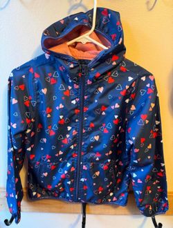 Joe Boxer Girl’s Lightweight Jacket- Navy with Hearts