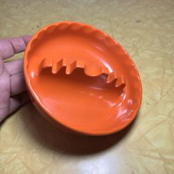 Vintage GES-LINE, MELAMINE Orange ASHTRAY #331, 5”