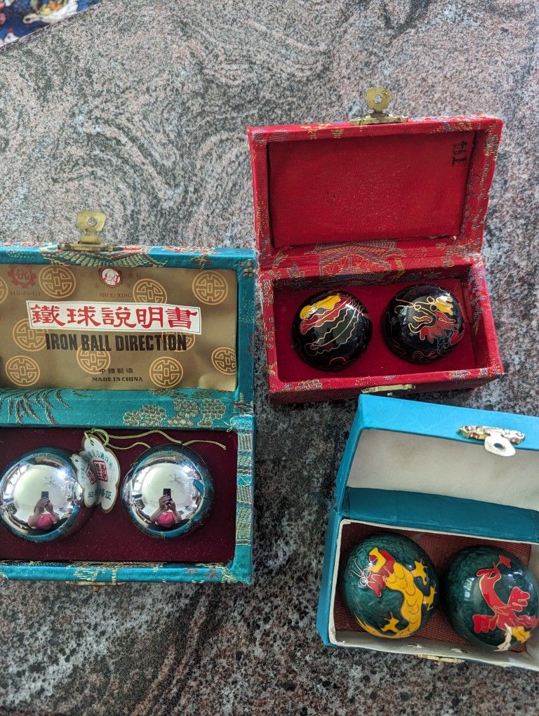 Chinese / Asian Metal Balls Meditation Relaxation Stress Relief   ( Each Box $10
