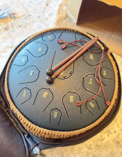 HOPWELL Steel Tongue Drum Steel Analog w/ Case Mallets Music Book Finger Picks