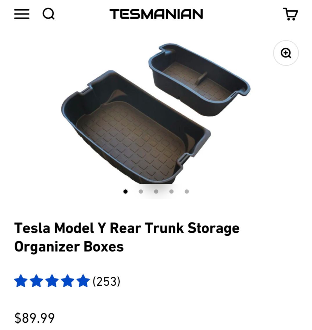 Tesmanian Model Y Rear Trunk Organizer (2-layer)