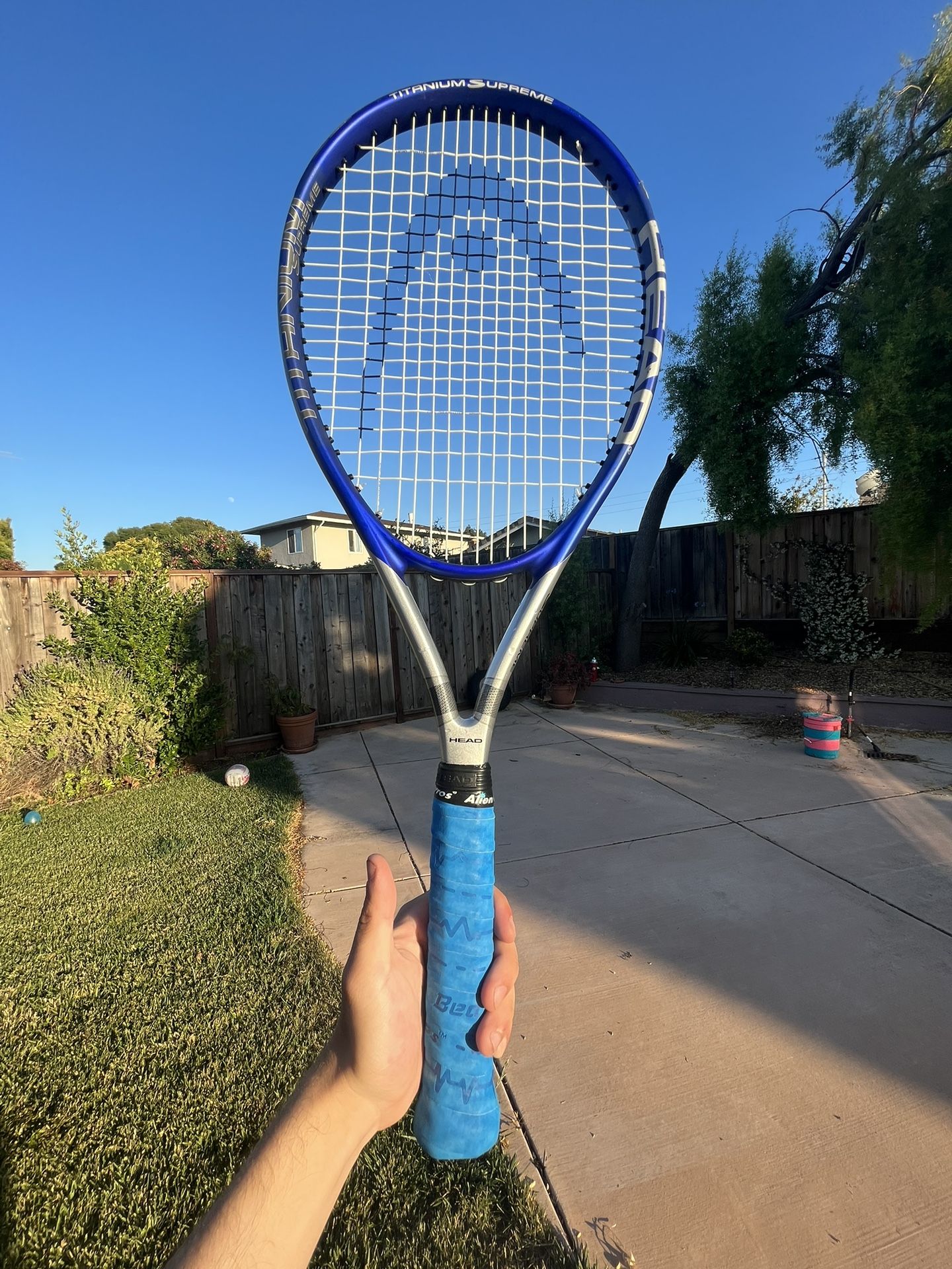 HEAD Ti.S1 Titanium Supreme Oversize Tennis Racket 4 1/2 Used Fresh Overgrip
