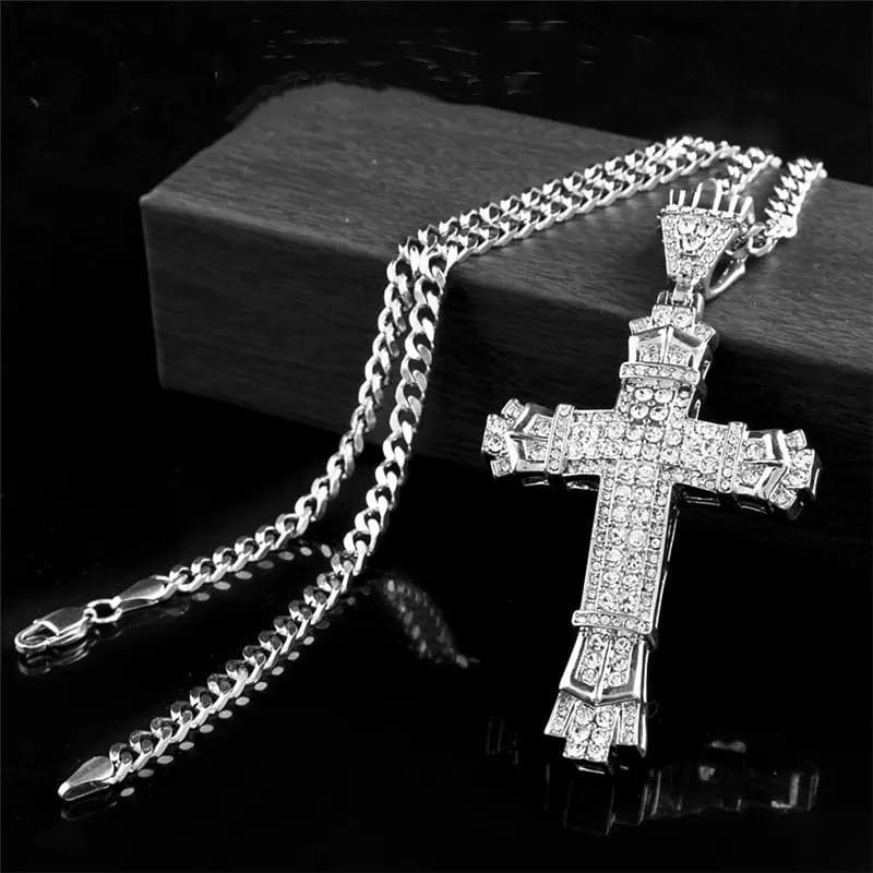 CROSS Designer Pendant Necklace (Silver Plated): Unisex Accessories (SZ: 24 in.)