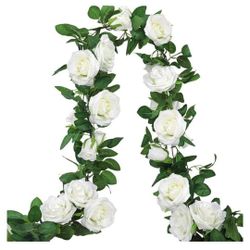 Artificial Flower Garland With White Rose