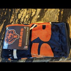 Chicago Bears Throw l Blanket New With Tags Never Used Royal Plush Get Ready For The Bears Season Great For Tailgating And Watching The Bears Games