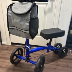 COSYWILL Steerable Knee Scooter,Economy Knee Walker,All Terrain Foldable Medical Scooter for Foot Injuries Crutches Alternative,Blue