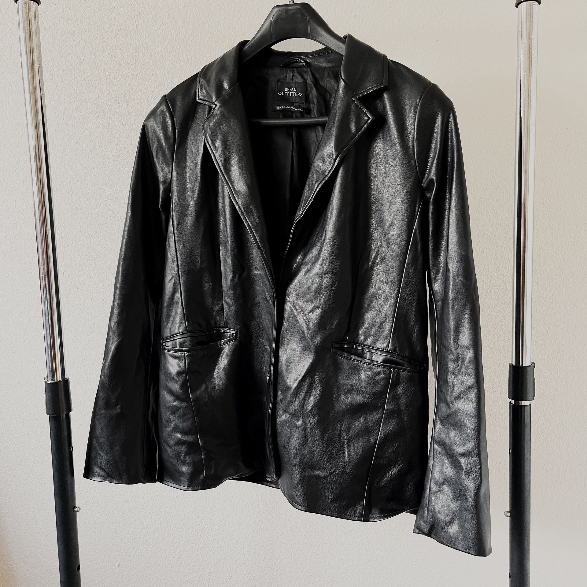 Urban Outfitters Leather Jacket (Black)