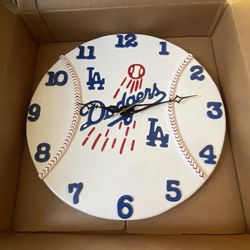 wall clock with team logo
