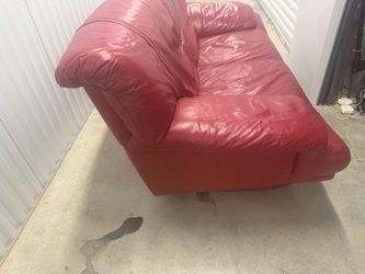 red leather couch (x2)