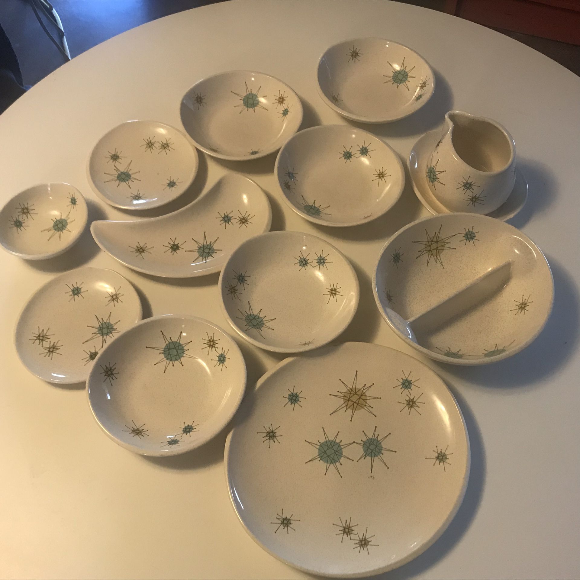 12 Piece Mid Century Franciscan Starburst Dinnerware