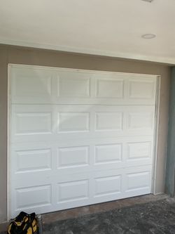 Bless garage door,white 9x7 everything new