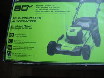 Greenworks Pro 80V 3-piece set Mover, blower, trimmer
