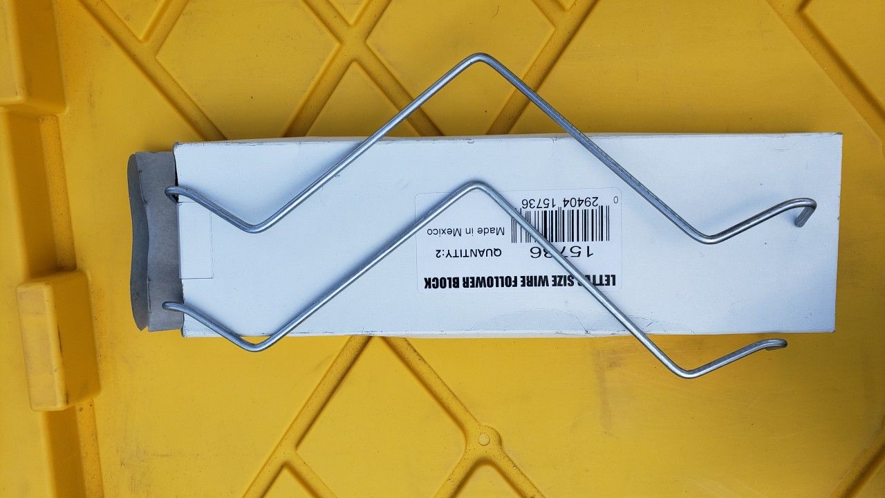 Letter size wire follower block for file cabinet files