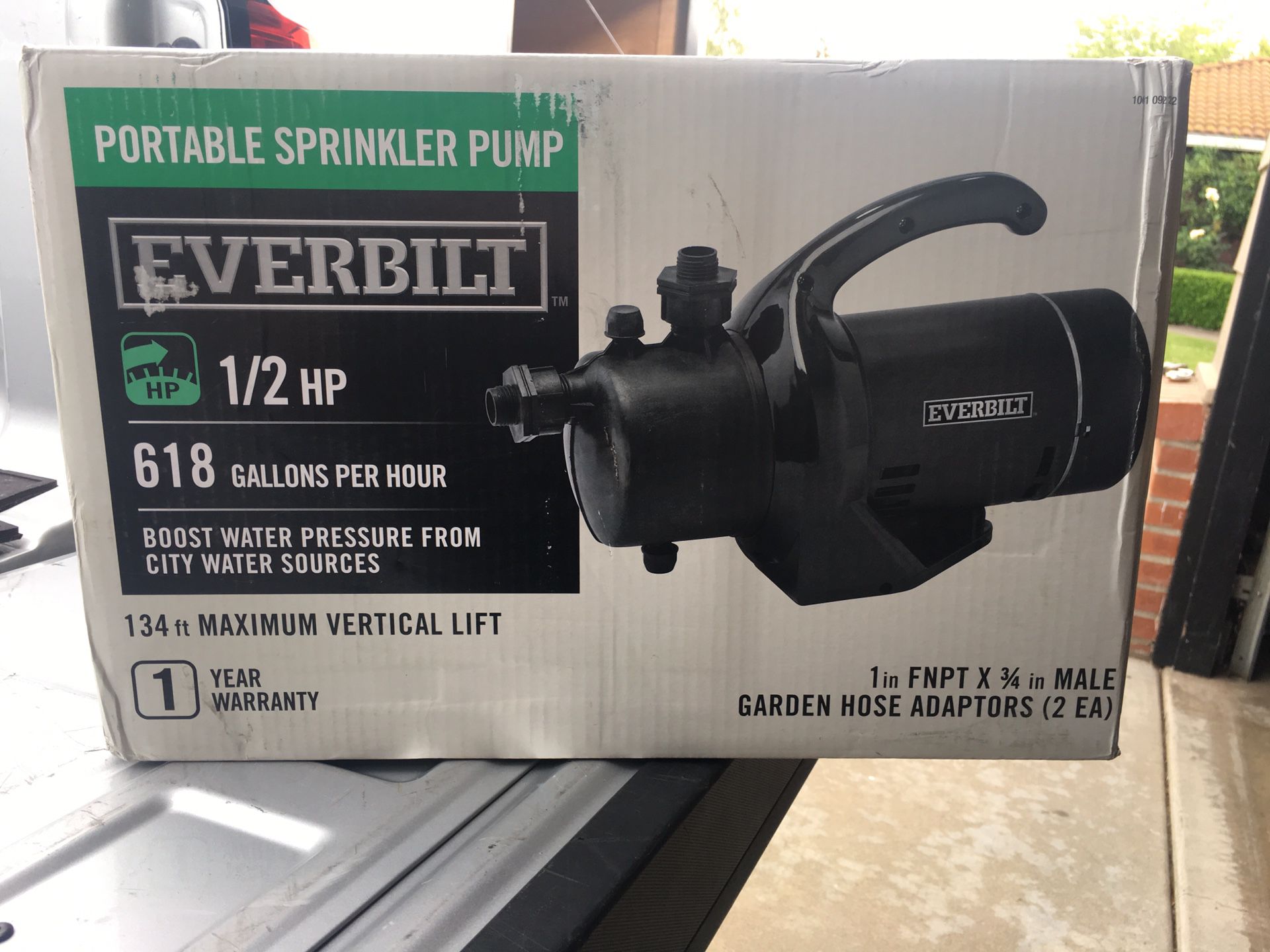 Everbilt portable sprinkler pump