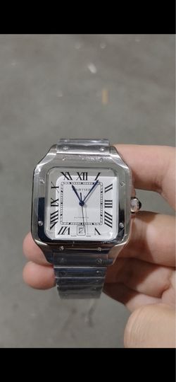 Silver luxury wațch Cartier