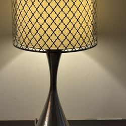 Silver Lamp 14 X 14 X 26