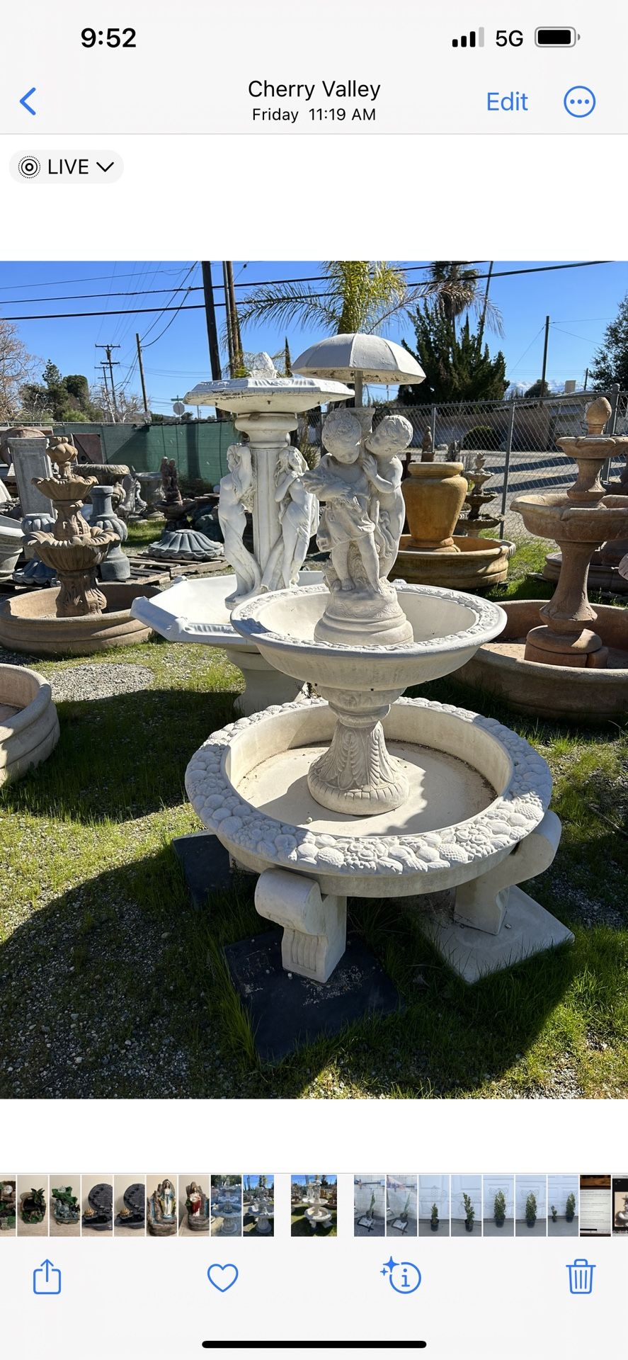 New Water Fountain Made Out Of Cement Perfect Gift 💝