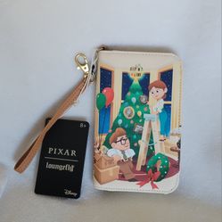 Loungefly Disney UP Carl and Ellie Christmas tech wallet wristlet