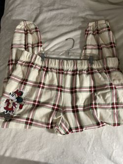 Disney Minnie Mouse Plaid Christmas Pants 
