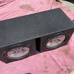 ($200 no less/ no menos) ***NO AMP*** Kicker CVR 12s  and new QBomb sub box