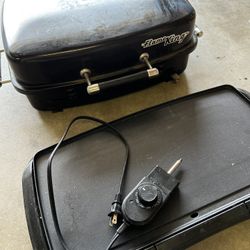 Portable Charcoal Grill And Table Top Griddle Selling All Together For Only $10!!