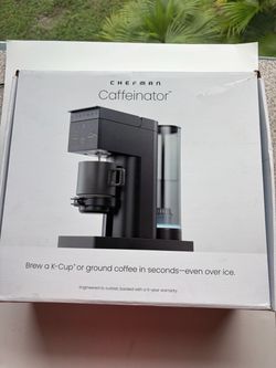 Chefman Caffeinator Single Serve Coffee Maker, Brew Kcups & Grounds, Drip Coffee