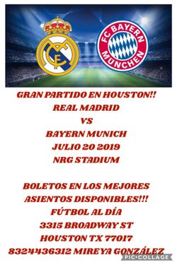 BOLETOS REAL MADRID VS BAYERN MÚNICH