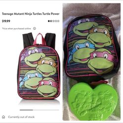 Ninja Turtle Bookbag With Accessory