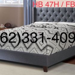 New Full Size Gray Bed W/New Mattress 