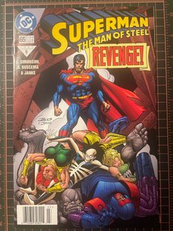 Superman The Man of Steel #65 NEWSSTAND UPC DC Comics 1997