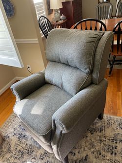 Recliner High Leg Push Back Recliner grey
