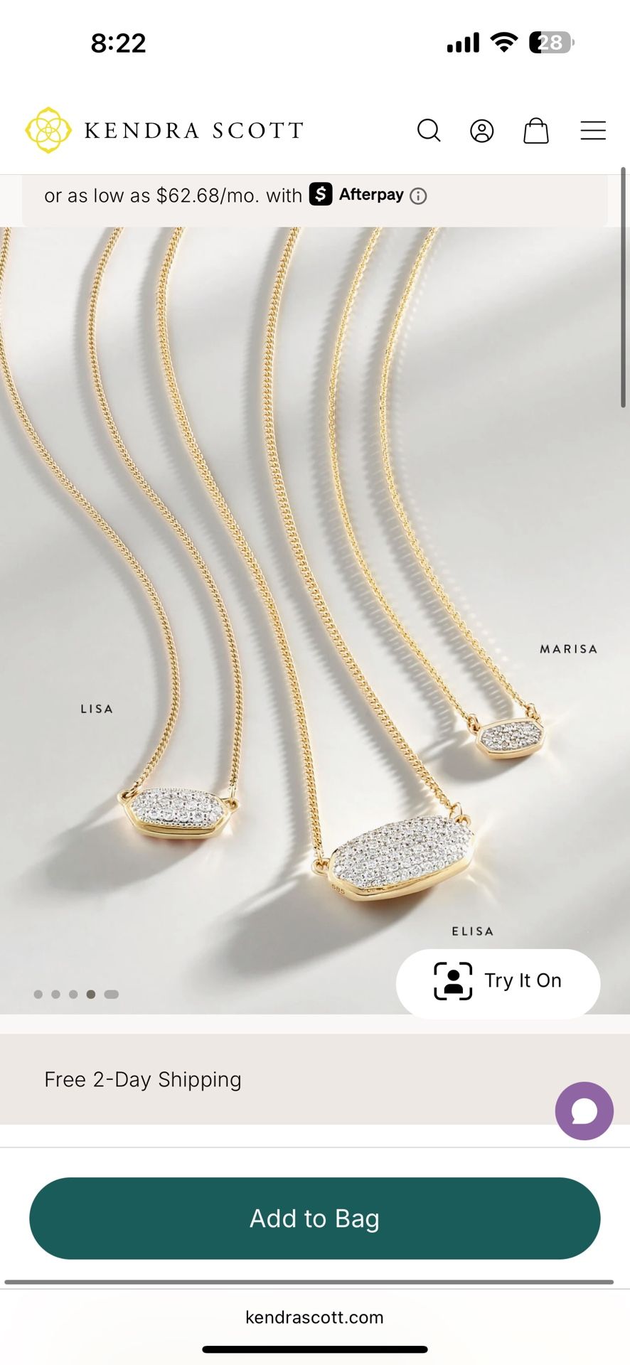 Kendra Scott Elisa Pendant Necklace