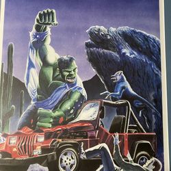 Hulk Print 1987 Vintage 19x24