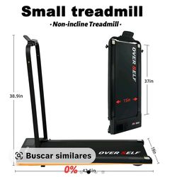 over self Walking Pad Treadmills 6.2MPH Portable Folding Treadmill with Remote Control handles Under Desk Treadmill easy Storage.