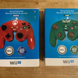 Mario & Link Wired Fight Pads For Nintendo Wii & Wii U