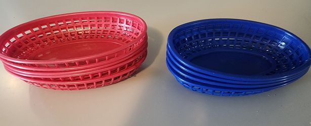 9 Food Or Craft Plastic Baskets 