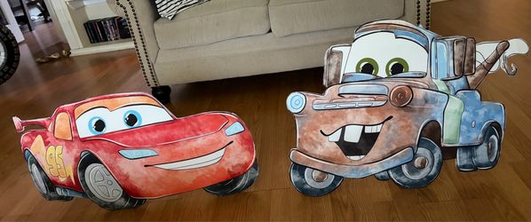 Lightning McQueen and Mater cut out