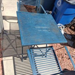 Metal Table & Chairs