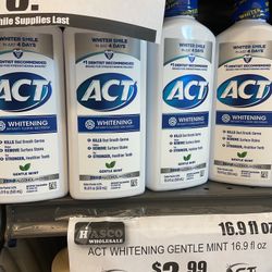 Act Whitening Fluoride Mouthwash 