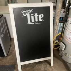 Authentic Miller Light Promotional Display Easel (chalkboard)