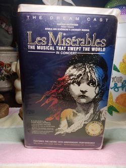 Vintage Les Misérables- In Concert The Musical VHS Tape- The Dream Cast Movie