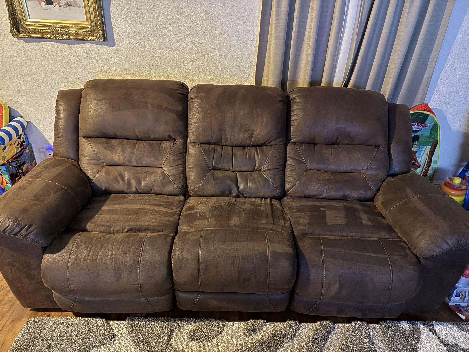 Ashley Reclining Couch And Love Seat