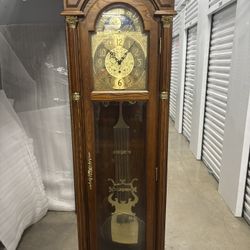 Pearl Grandfather Clock Model 3061, 1987 - German Movement, Fully Working, With Key