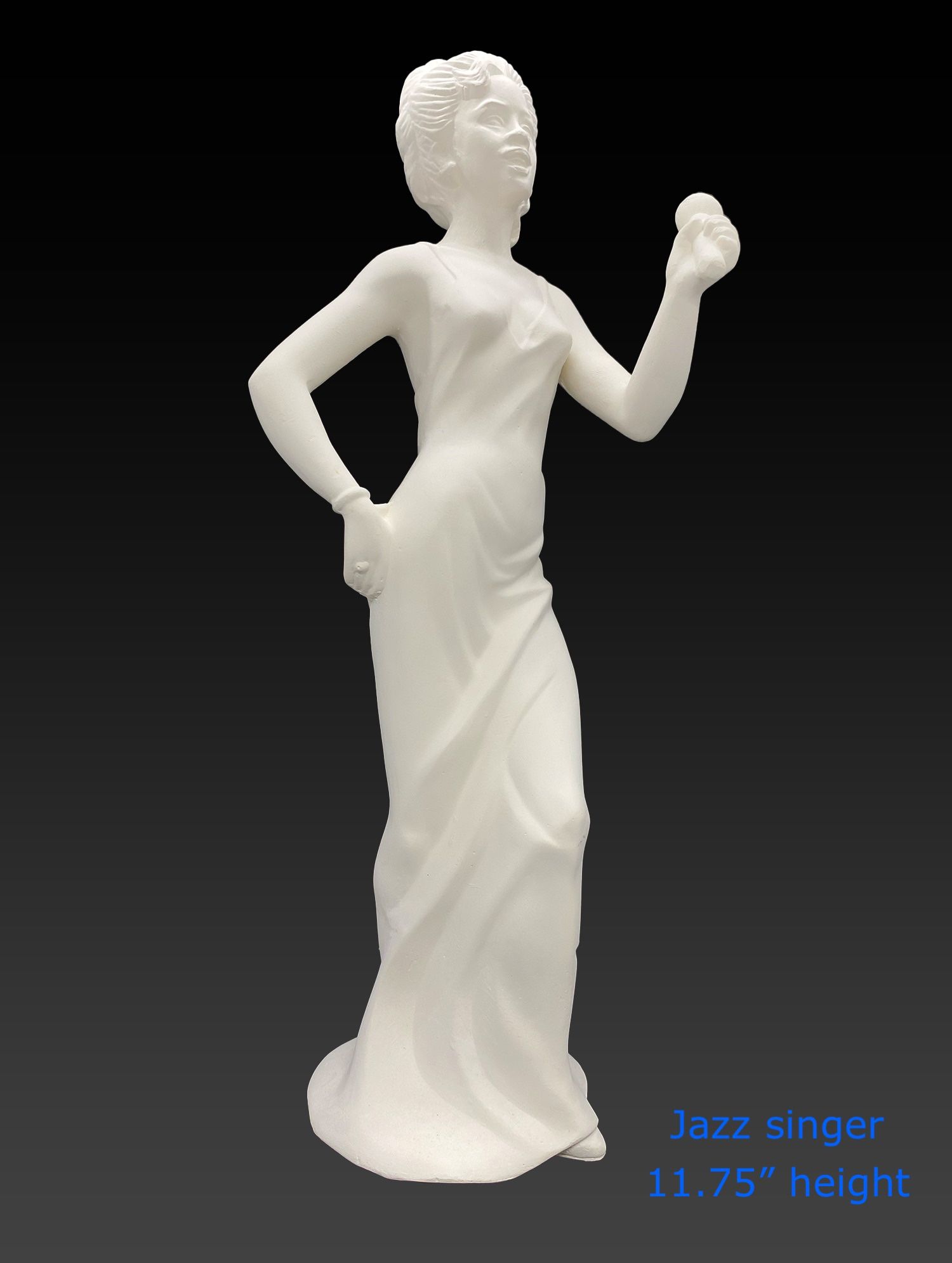 Ready To Paint Ceramic Jazz Singer
