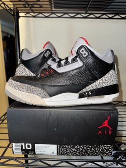2018 Air Jordan Retro 3 Black Cement Sz 10