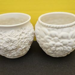 Partylite Bisque Porcelain Votive Candle Holders