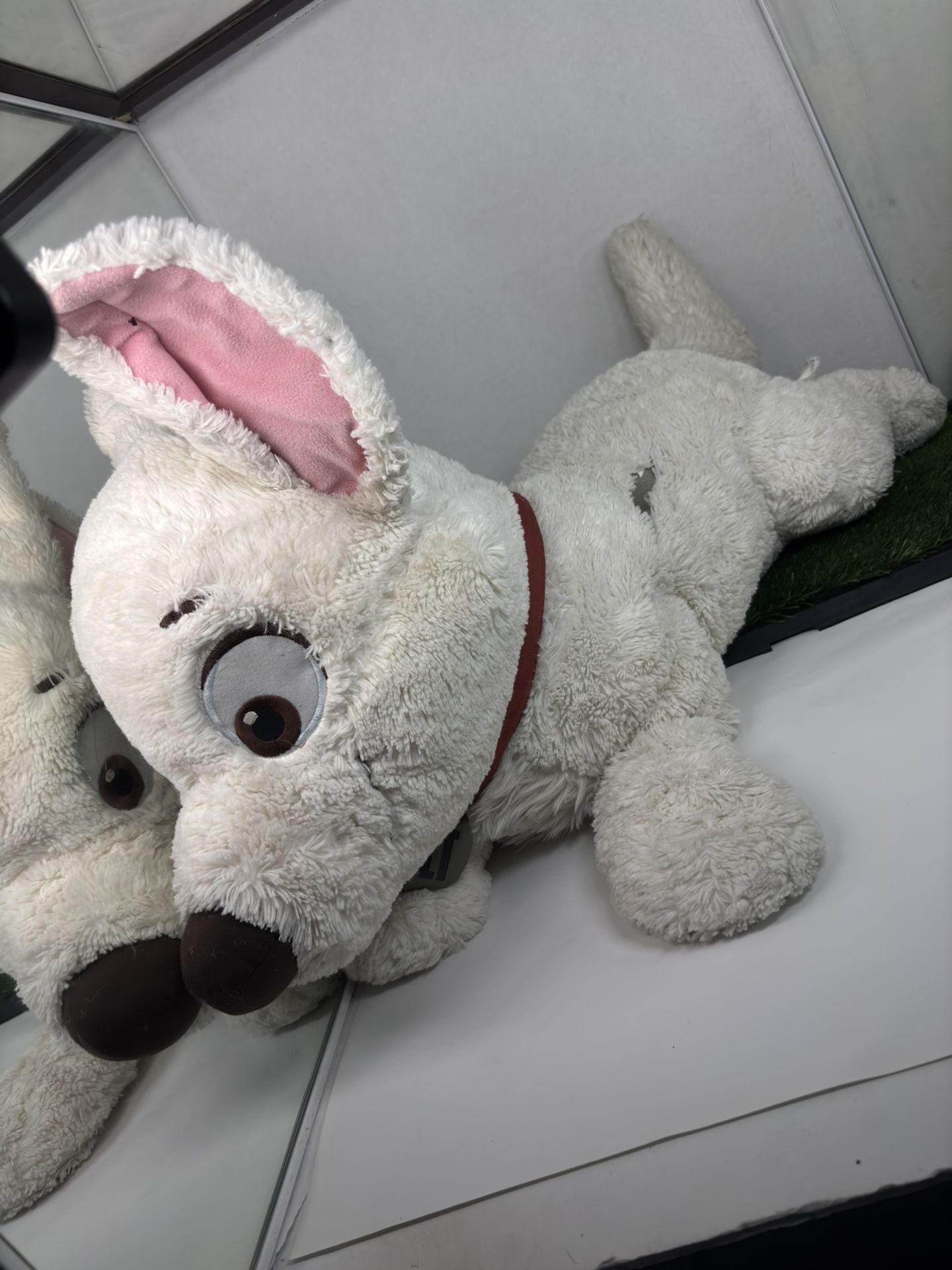 Jumbo Disney Bolt Lying Plush Dog 30" Rare Vintage Retired