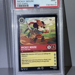 PSA 9 Disney Lorcana Brave Little tailor Mickey Mouse 2022 D23 Expo