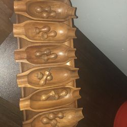 Vintage wood corn holder